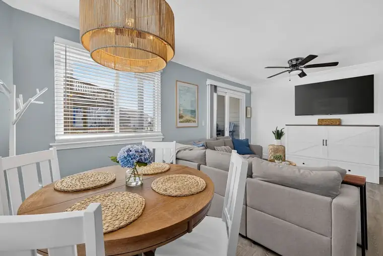 Dining area with seating for eight
